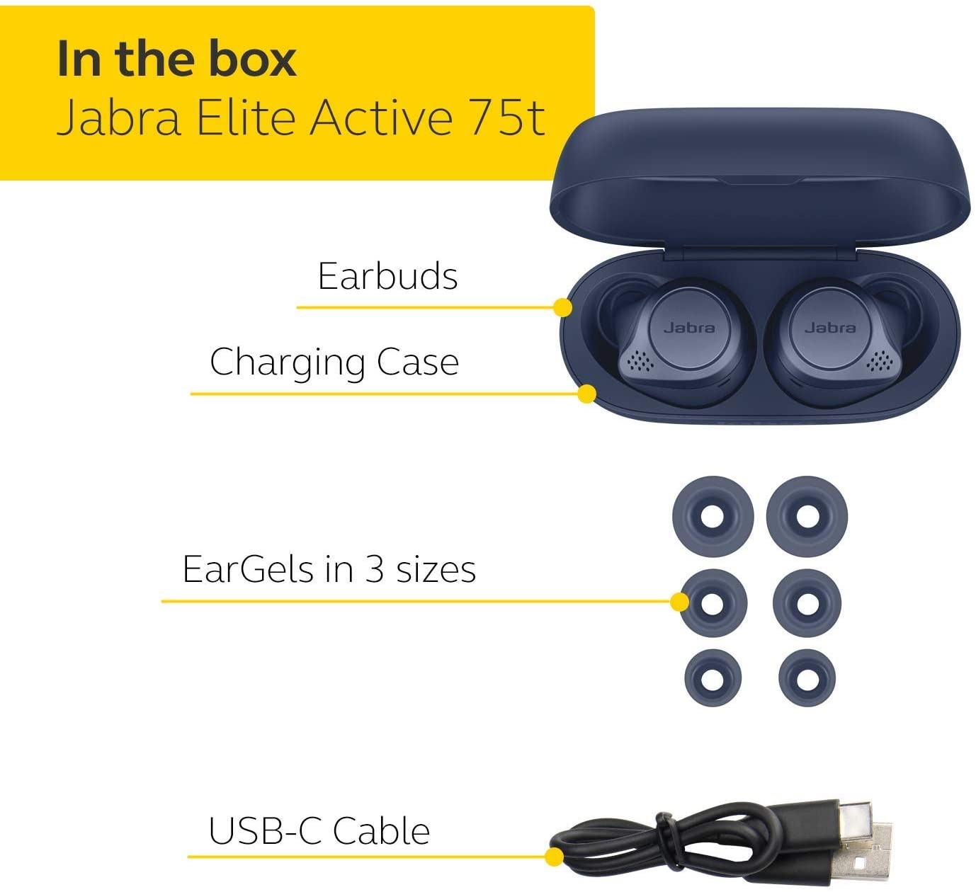 jabra,elite,active,75t,หูฟังไร้สายฯ,กันนํ้า,กันฝุ่น,ใส่กระชับ,โหมดดูดเสียง,เบสหนัก,เสียงดี,หูฟังออกกำลังกาย,ตัดเสียงรกบกวน,ไมค์ 4 ตัว