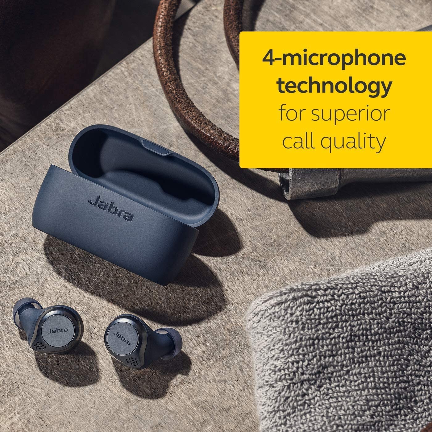 jabra,elite,active,75t,หูฟังไร้สายฯ,กันนํ้า,กันฝุ่น,ใส่กระชับ,โหมดดูดเสียง,เบสหนัก,เสียงดี,หูฟังออกกำลังกาย,ตัดเสียงรกบกวน,ไมค์ 4 ตัว