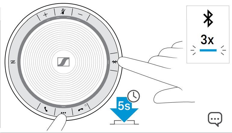 sennheiser sp30,ลำโพงมีไมค์,ลำโพงคุยโทรศัพท์,speakerphone,bluetooth 5.0,ใช้งานพร้อมกัน 2 อุปกรณ์,ประชุมงาน,คุยโทรศัพท์,ไมค์ชัด,เสียงดัง