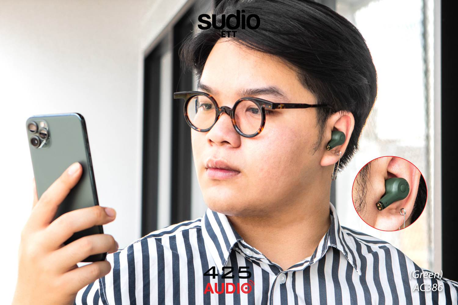 sudio ett,หูฟังไร้สายฯ,หูฟัง true wireless,ดีไซน์สวย,active noise cancelling,bluetooth 5.0,ipx5,ดูดเสียงรอบข้าง,กันเสียงรอบข้าง,กันนํ้า,ใส่ออกกำลังกายได้,ไมค์ 4 ตัว