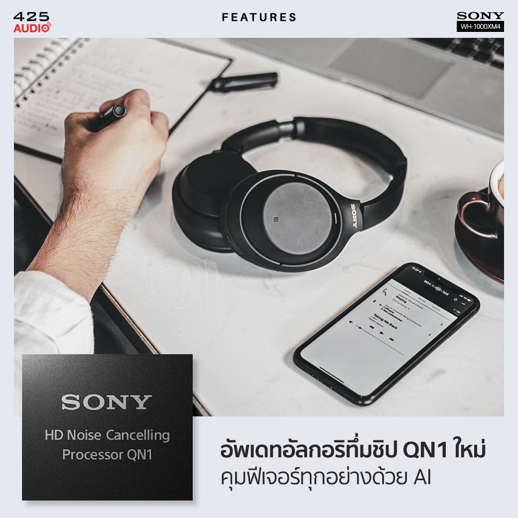 Sony WH-1000XM4,Sony,WH-1000XM4,1000XM4,หูฟังไร้สาย,หูฟัง,ไร้สาย,