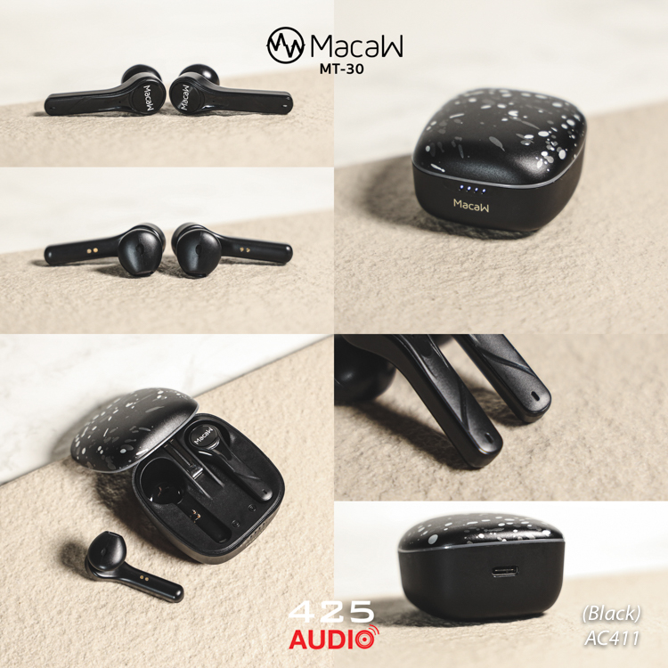 Macaw MT-30,macaw mt-30,macaw truewireless,true wireless,หูฟังไร้สาย,หูฟังบลูทูธ,IPX5,earbuds