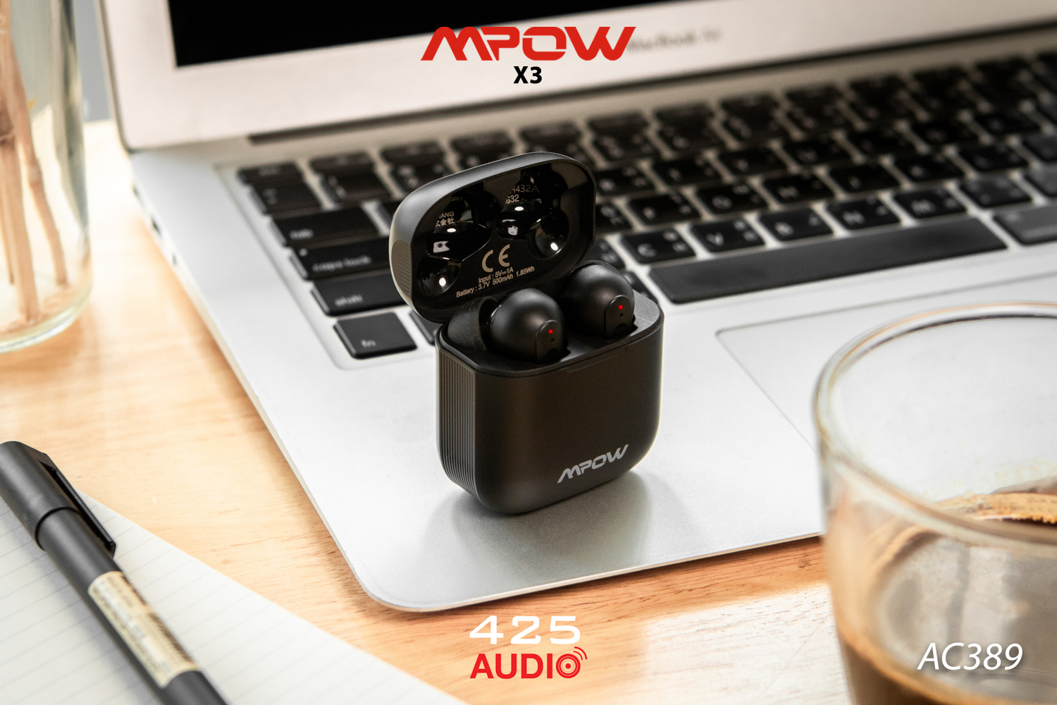 mpow,x3,bluetooth,5.0,active noise cancelling,ipx7,เบสหนัก,ไมค์คู่,ไมค์ชัด,black,สีดำ