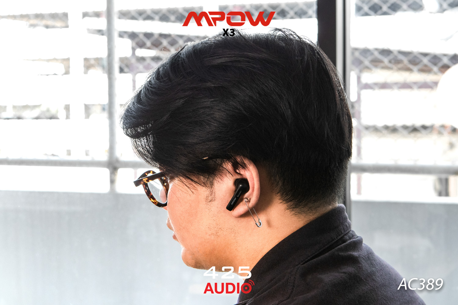 mpow,x3,bluetooth,5.0,active noise cancelling,ipx7,เบสหนัก,ไมค์คู่,ไมค์ชัด,black,สีดำ