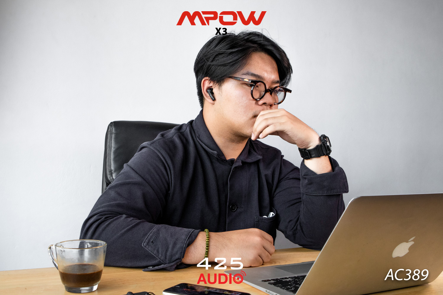 mpow,x3,bluetooth,5.0,active noise cancelling,ipx7,เบสหนัก,ไมค์คู่,ไมค์ชัด,black,สีดำ