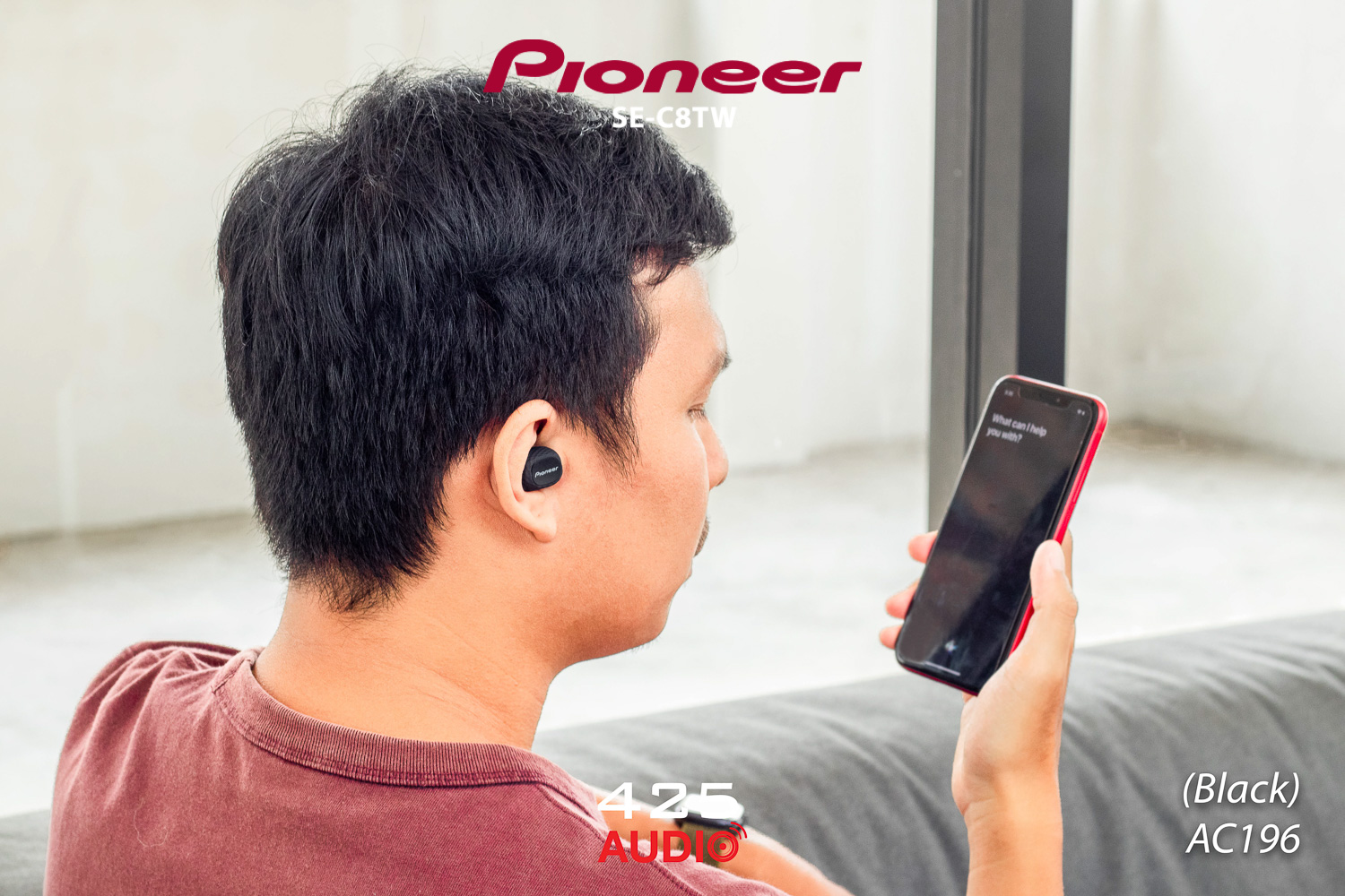 pioneer,c8,true,wireless,earbud,bass,black,japan,mic,in,ear,se,c8tw,ios,android