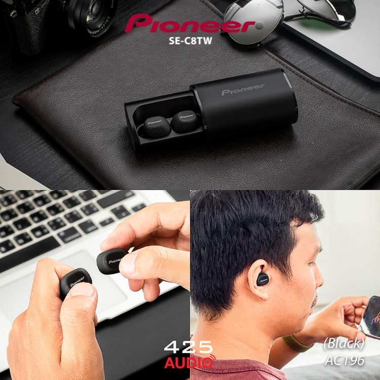 pioneer,c8,true,wireless,earbud,bass,black,japan,mic,in,ear,se,c8tw,ios,android